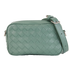 Intrecciato Camera Bag, £795, Handbags, Green, Leather, Front view